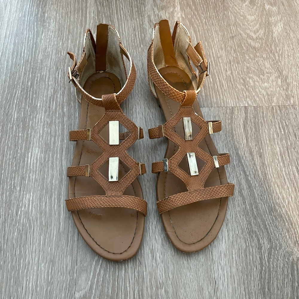 Stylish brown gladiator sandals